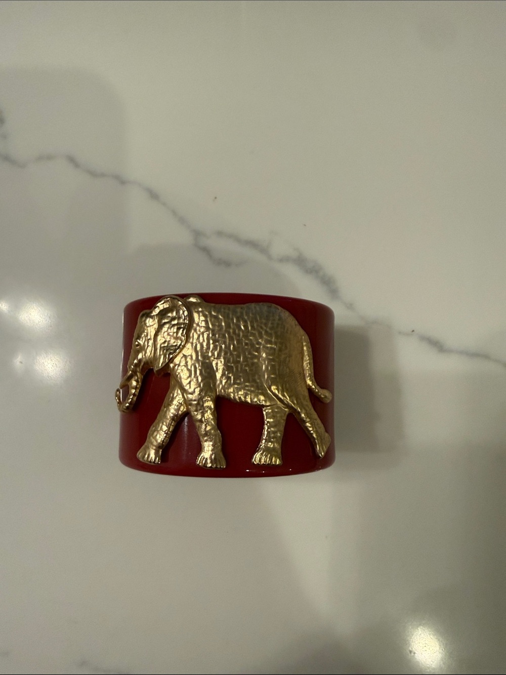 Gold elephant cuff bracelet. A statement piece!